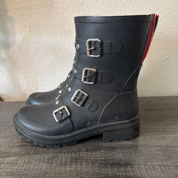 Steve Madden Thunder Black Rain Boot - Picture 2 of 4